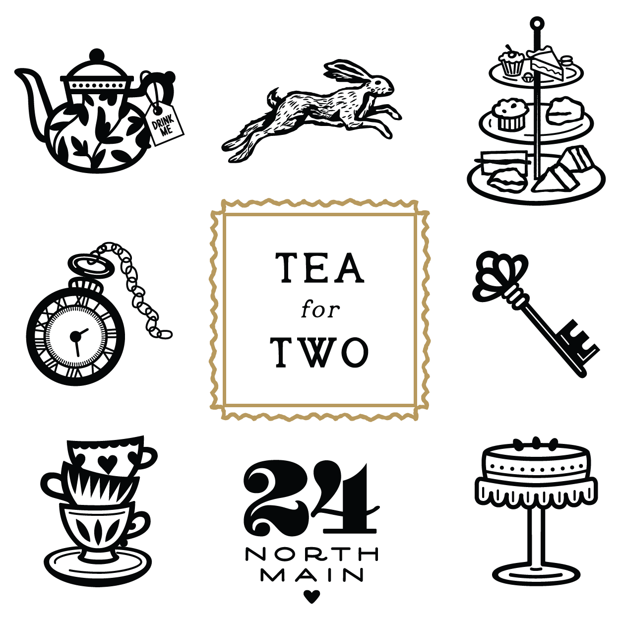 The Tea House シルエットノートカード Gift Card: Afternoon Tea – The Snarky Tea House